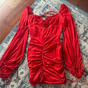 Im selling a red mini dress.